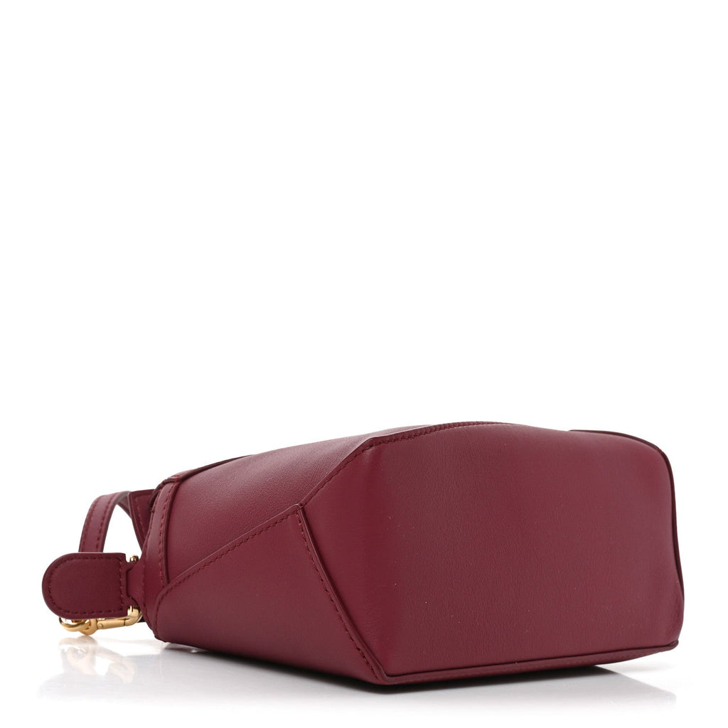 Loewe Calfskin Mini Puzzle Edge Bag Crimson
