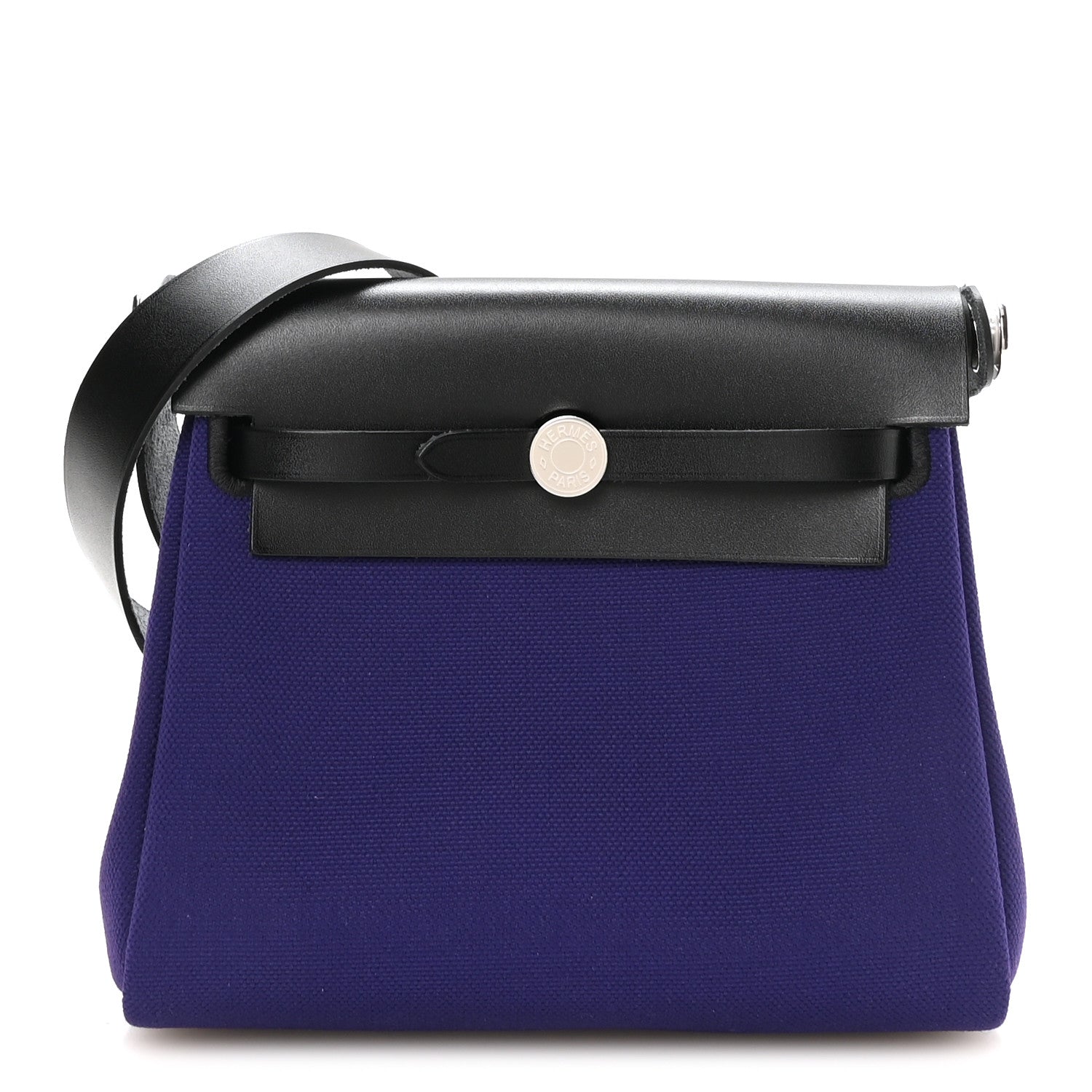 Hermès Military Toile Vache Hunter Herbag Zip Retourne 20 Purple Black