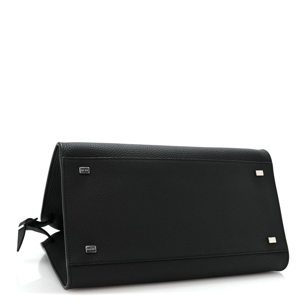 The Row Matte Grained Calfskin Soft Margaux 12 Black