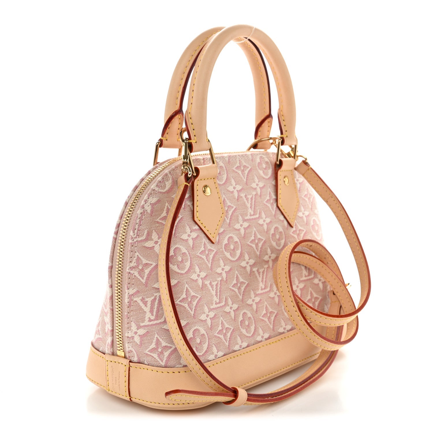 Louis Vuitton Monogram Embleme Jacquard Alma BB Rose Ruban