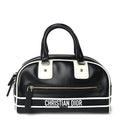 Dior Calfskin Small Dior Vibe Zip Bowling Bag Black White