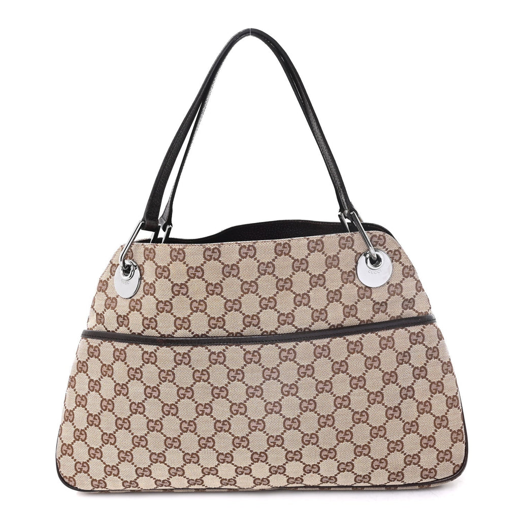 Gucci Monogram Medium Eclipse Shoulder Bag Dark Brown