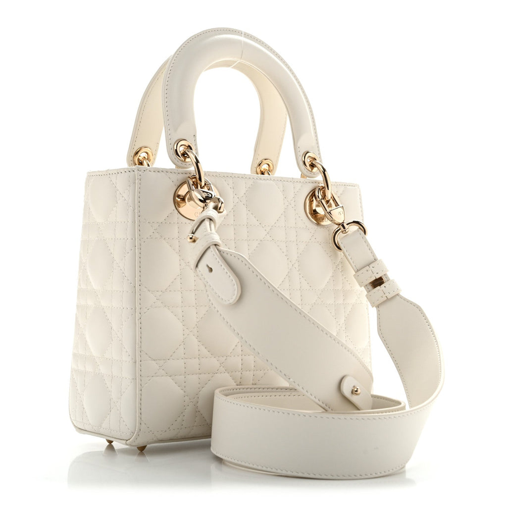 Dior Lambskin Cannage Small My ABCDior Lady Dior White