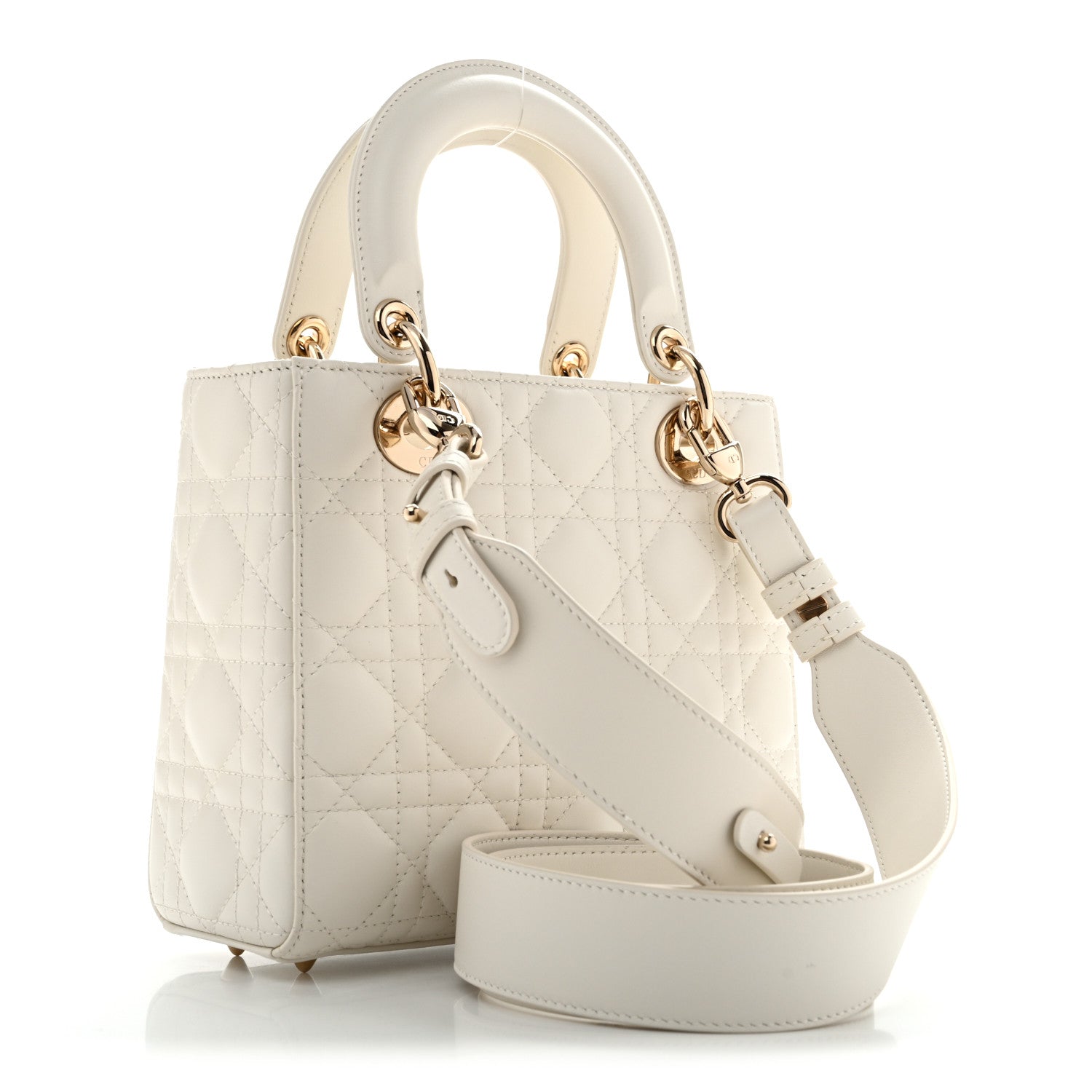 Dior Lambskin Cannage Small My ABCDior Lady Dior White