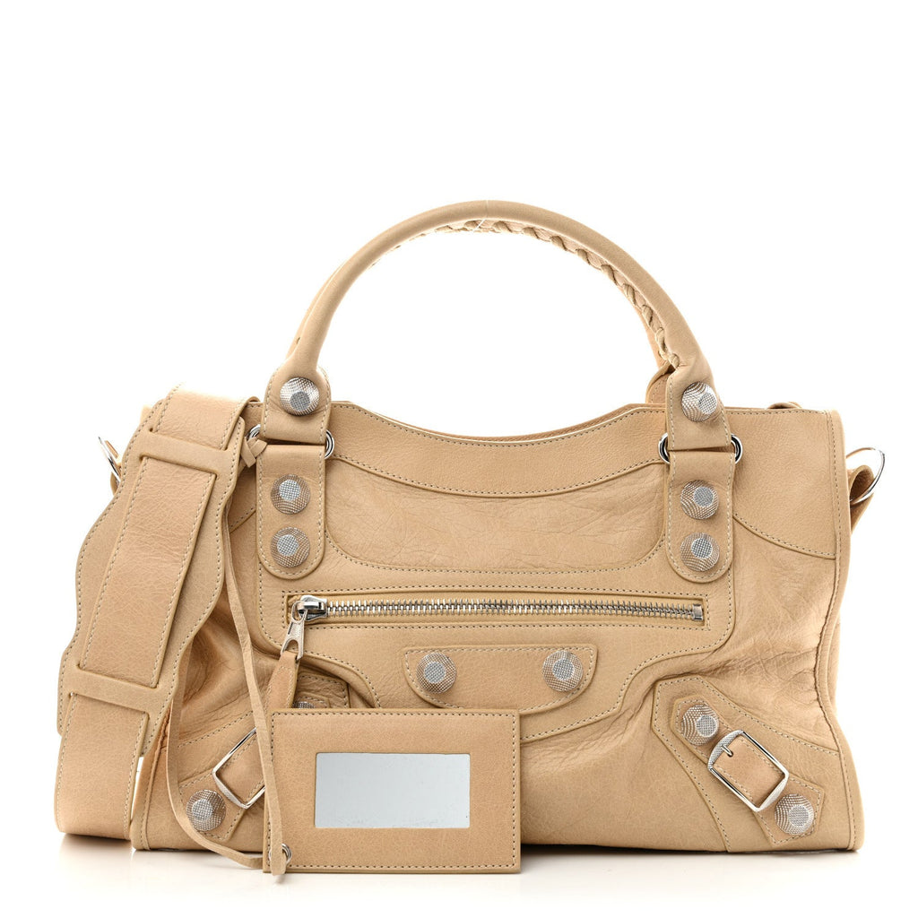 Balenciaga Agneau Giant 21 Silver Hardware City Sahara
