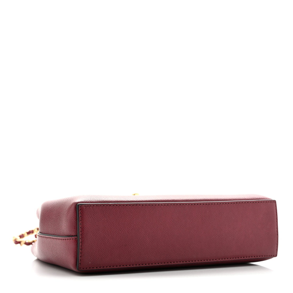 Chanel Caviar Nano Kelly Shopper Burgundy