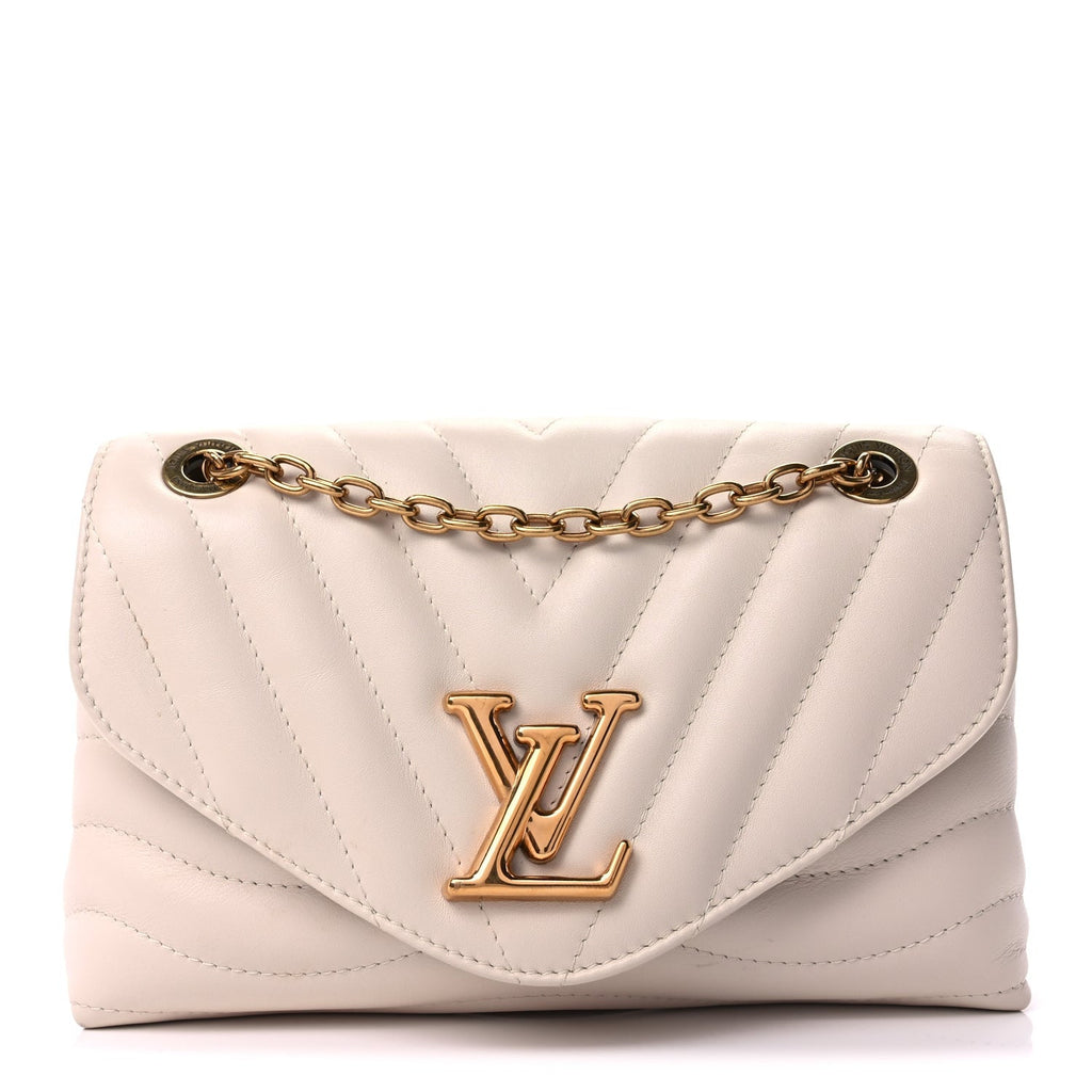 Louis Vuitton Calfskin New Wave Chain Bag MM NM Ivory