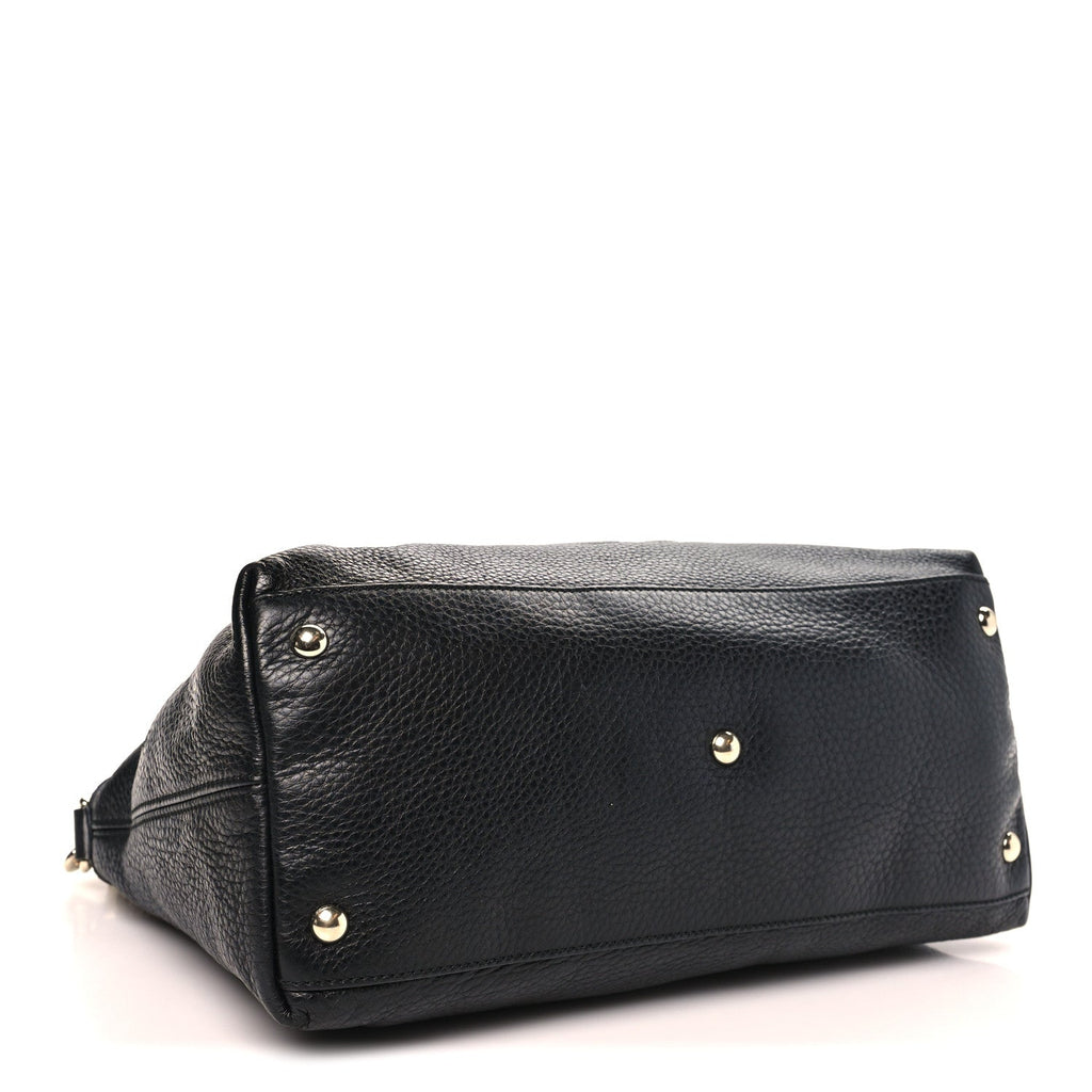 Gucci Cellarius Calfskin Small Soho Top Handle Satchel Black