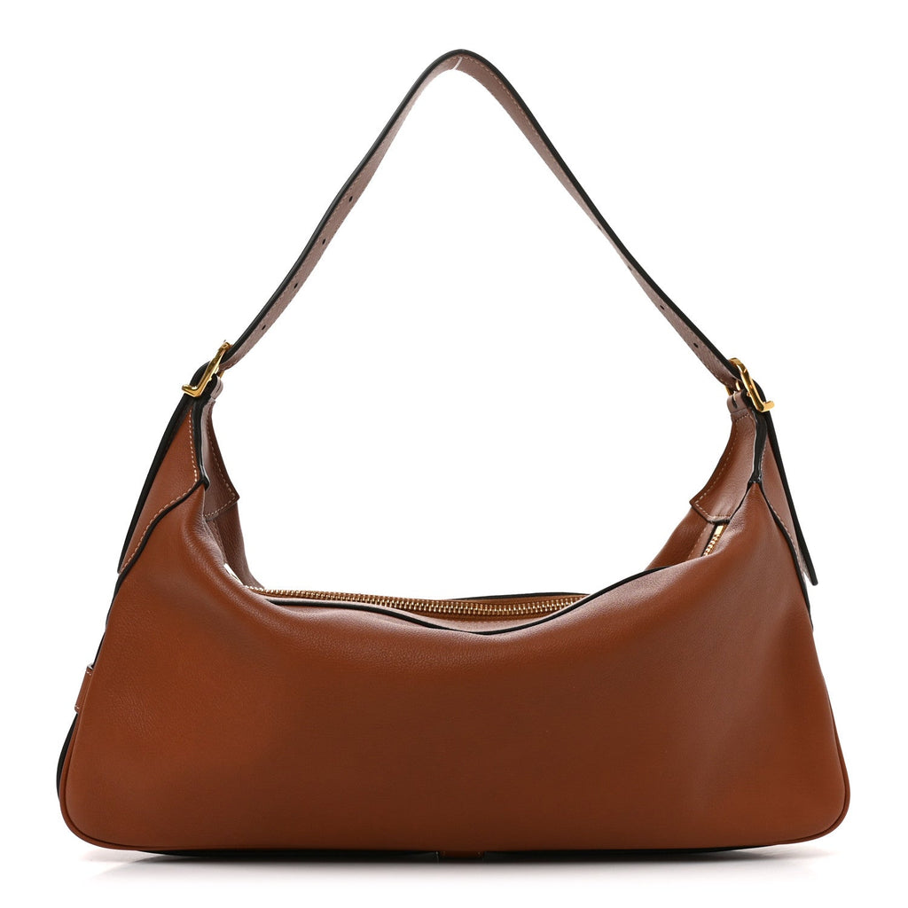 Celine Supple Calfskin Medium Romy Shoulder Bag Tan front view