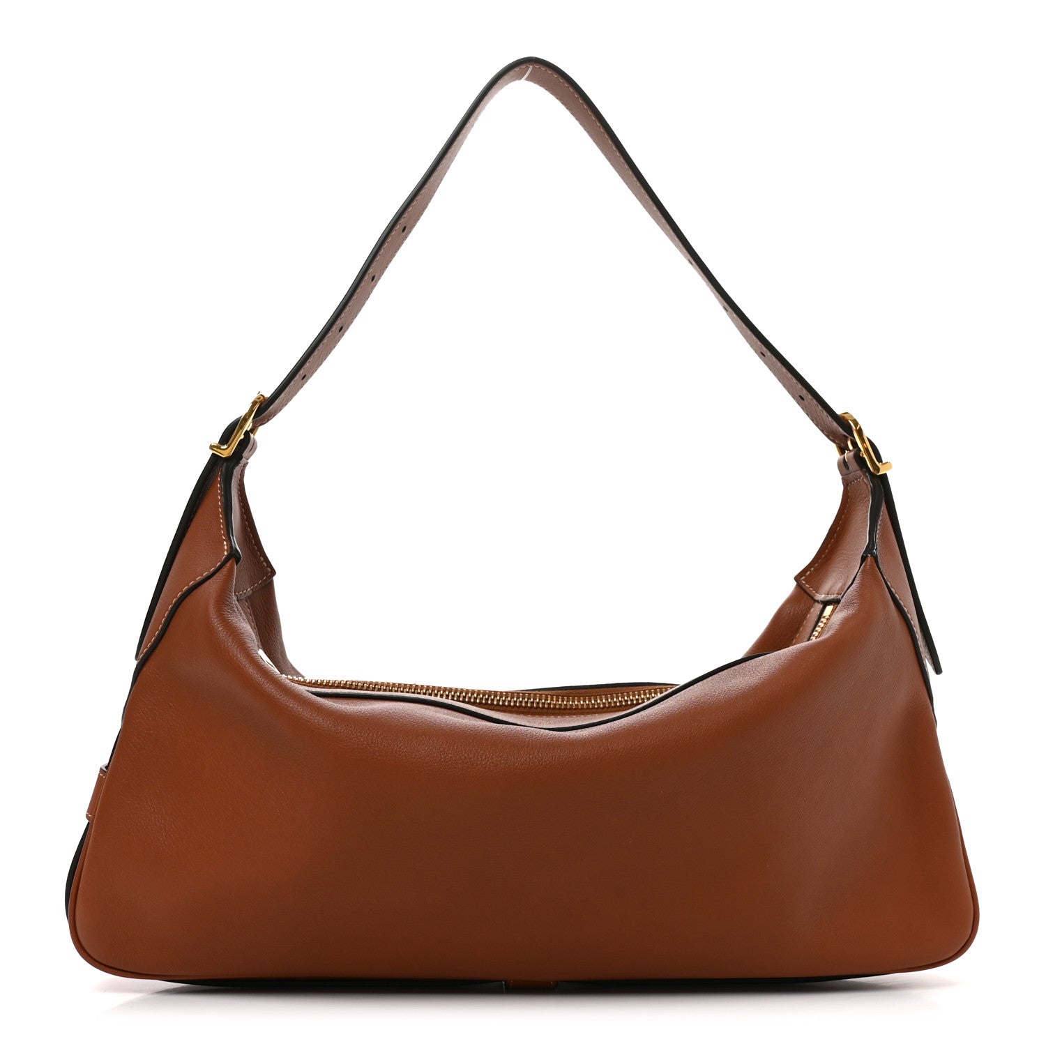Celine Supple Calfskin Medium Romy Shoulder Bag Tan front view