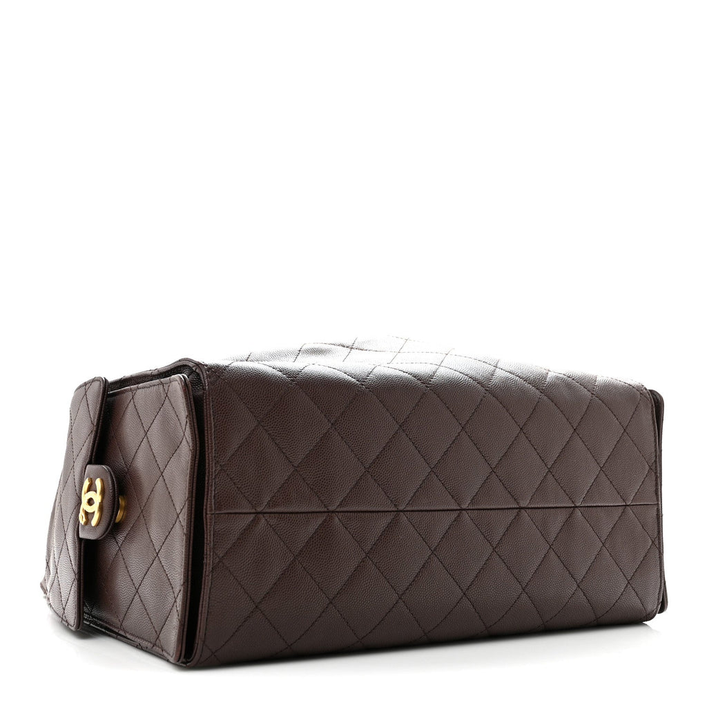 Chanel Caviar Quilted Medium Chanel 25 Handbag Dark Brown