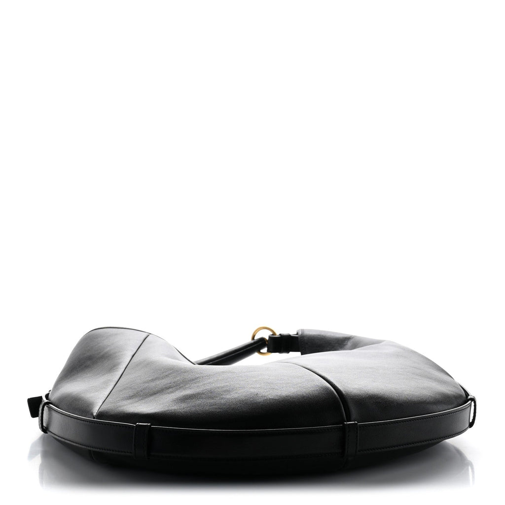 Saint Laurent Calfskin Mombasa Shoulder Bag Black