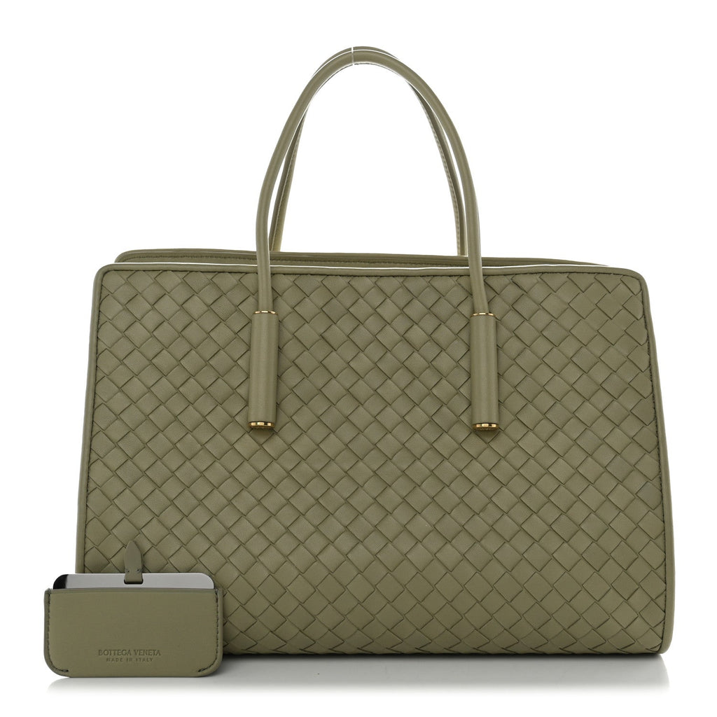 Bottega Veneta Nappa Intrecciato Small Barbara Tote Travertine