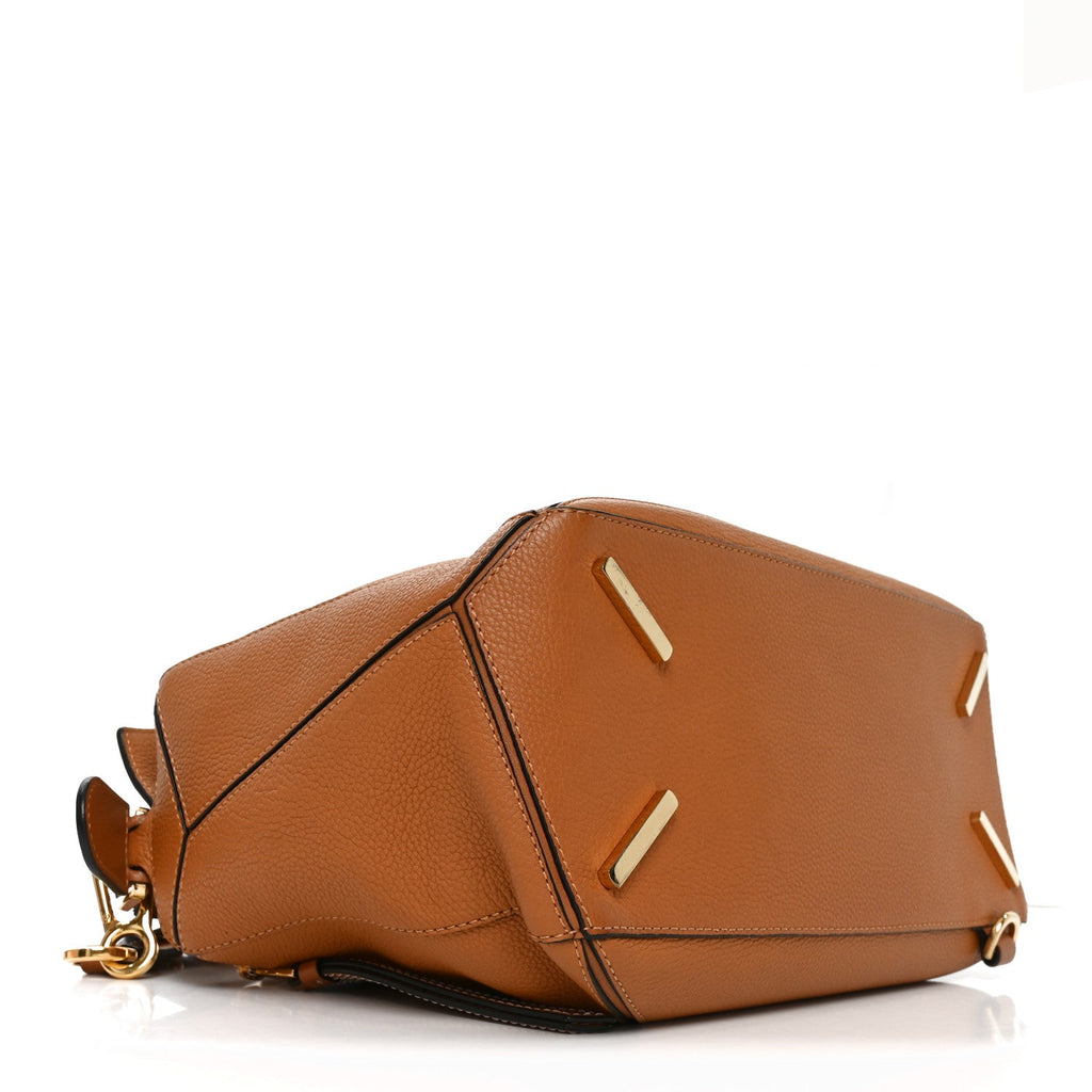 Loewe Calfskin Medium Puzzle Bag Tan