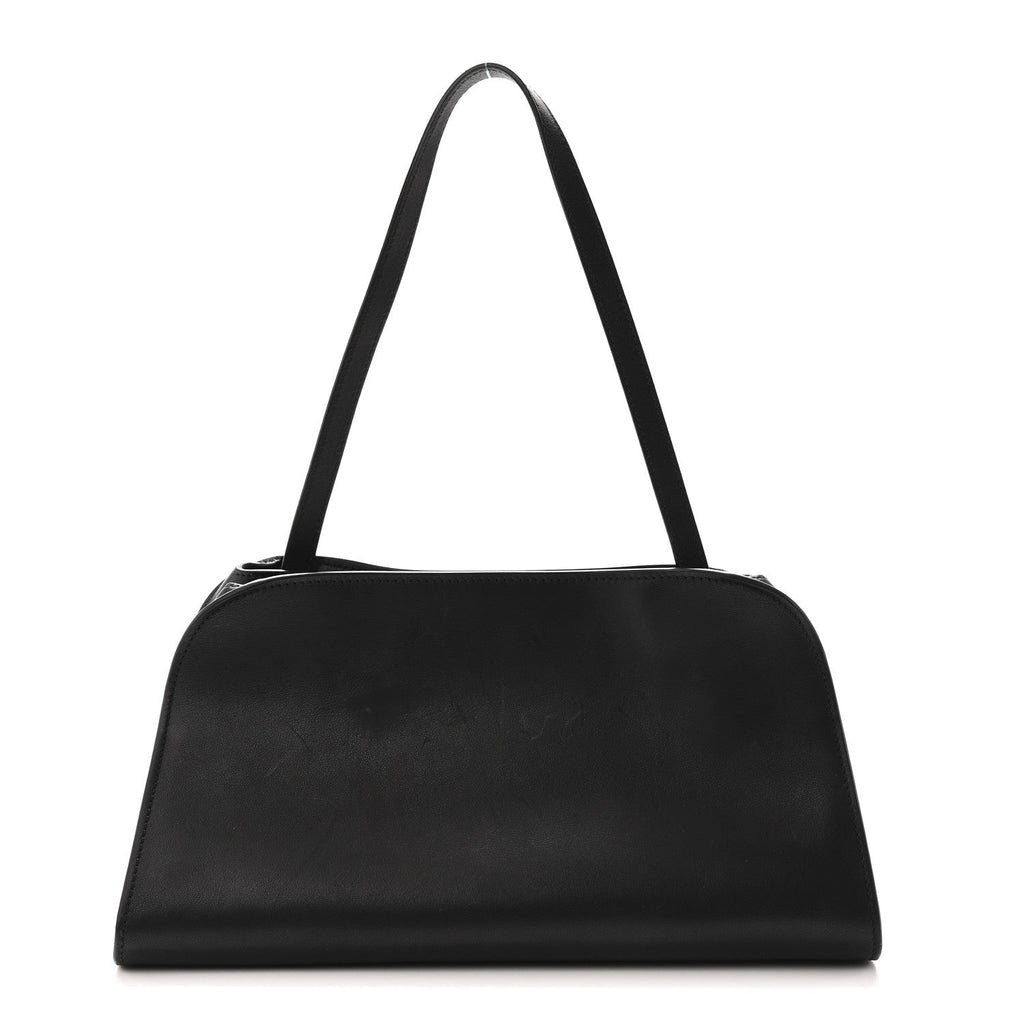 The Row Smooth Calfskin Peggy Bag Black