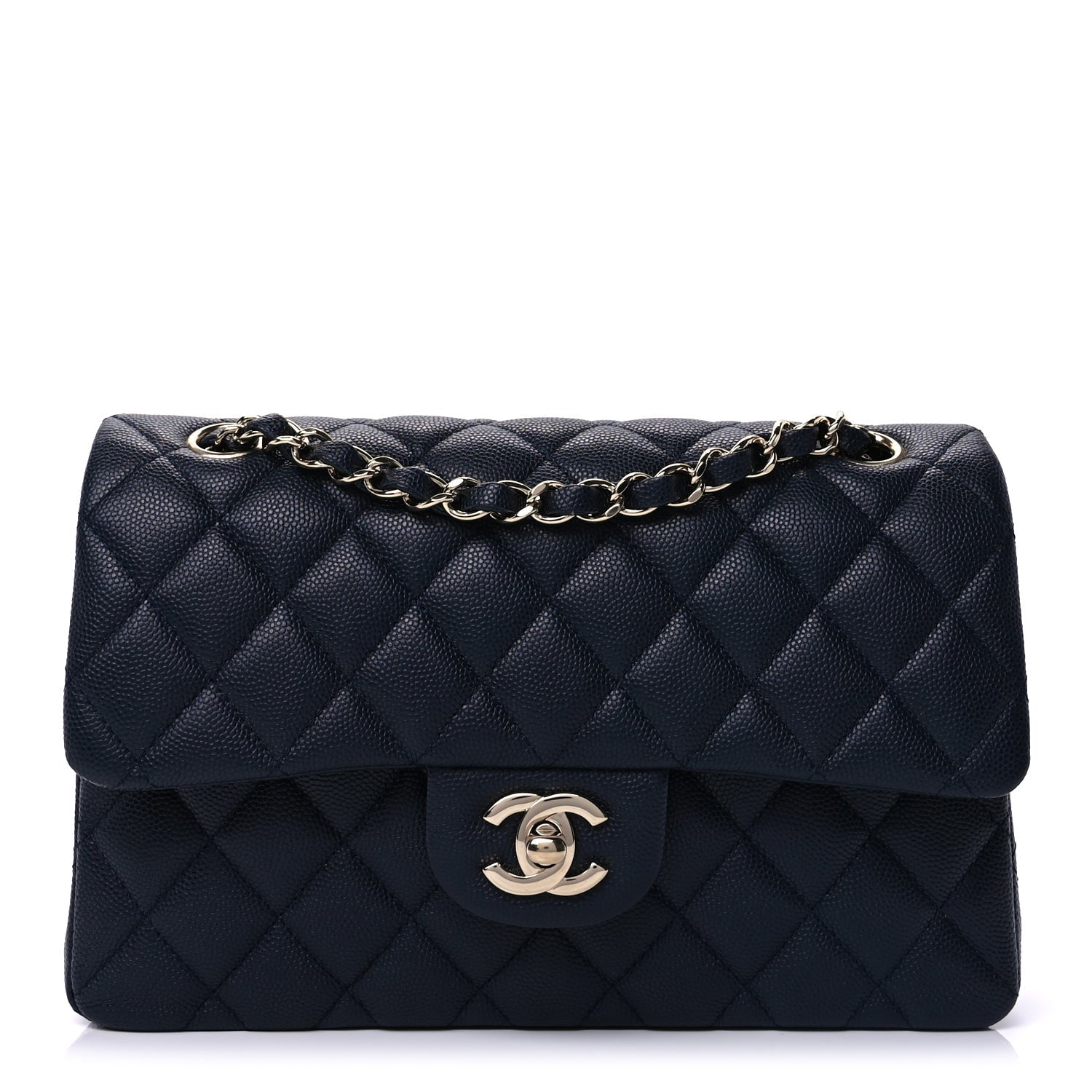 Chanel Caviar Quilted Small Double Flap Dark Navy