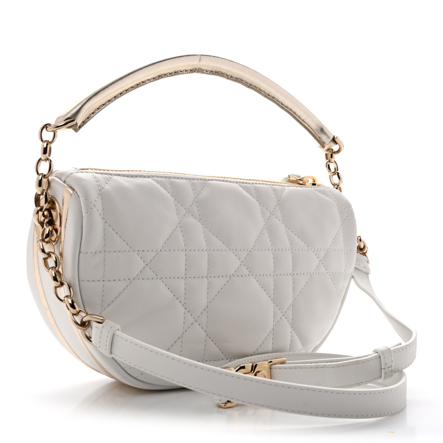 Dior Lambskin Cannage Small Dior Vibe Hobo Bag Latte