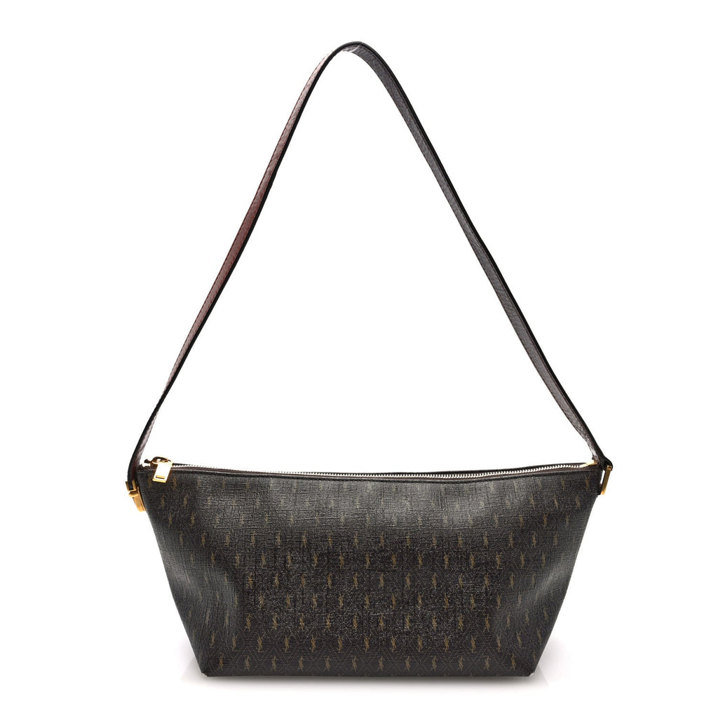 Saint Laurent Canvas Smooth Calfskin Le Monogramme Crossbody Bag Chestnut