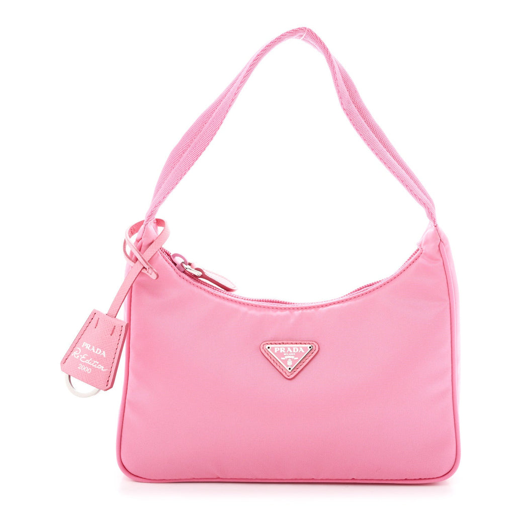 Prada Tessuto Nylon Mini Re-Edition 2000 Bag Begonia