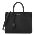 Saint Laurent Grained Calfskin Baby Sac De Jour Black