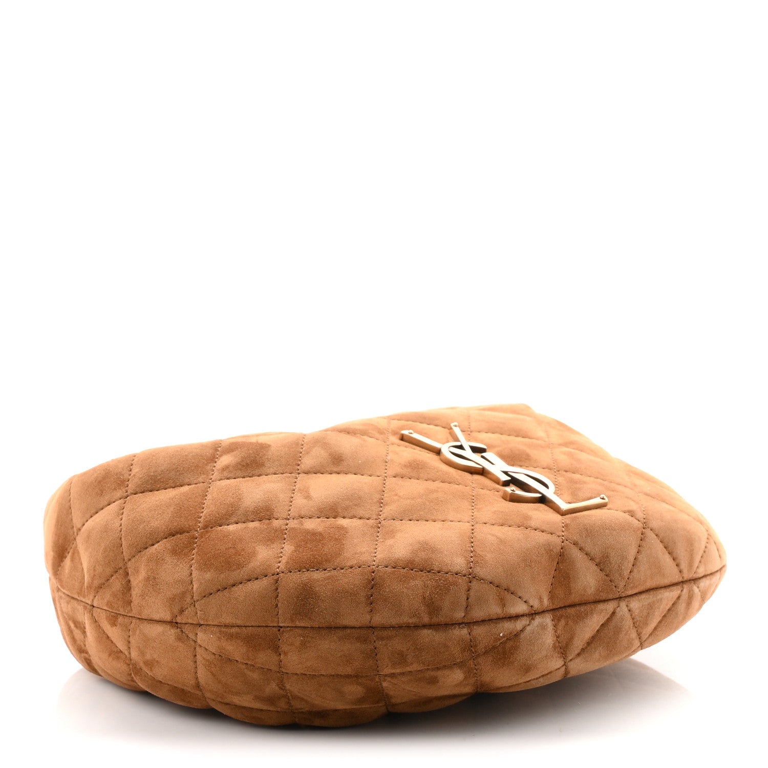 Saint Laurent Suede Quilted Icarino Bag Caramel Cognac