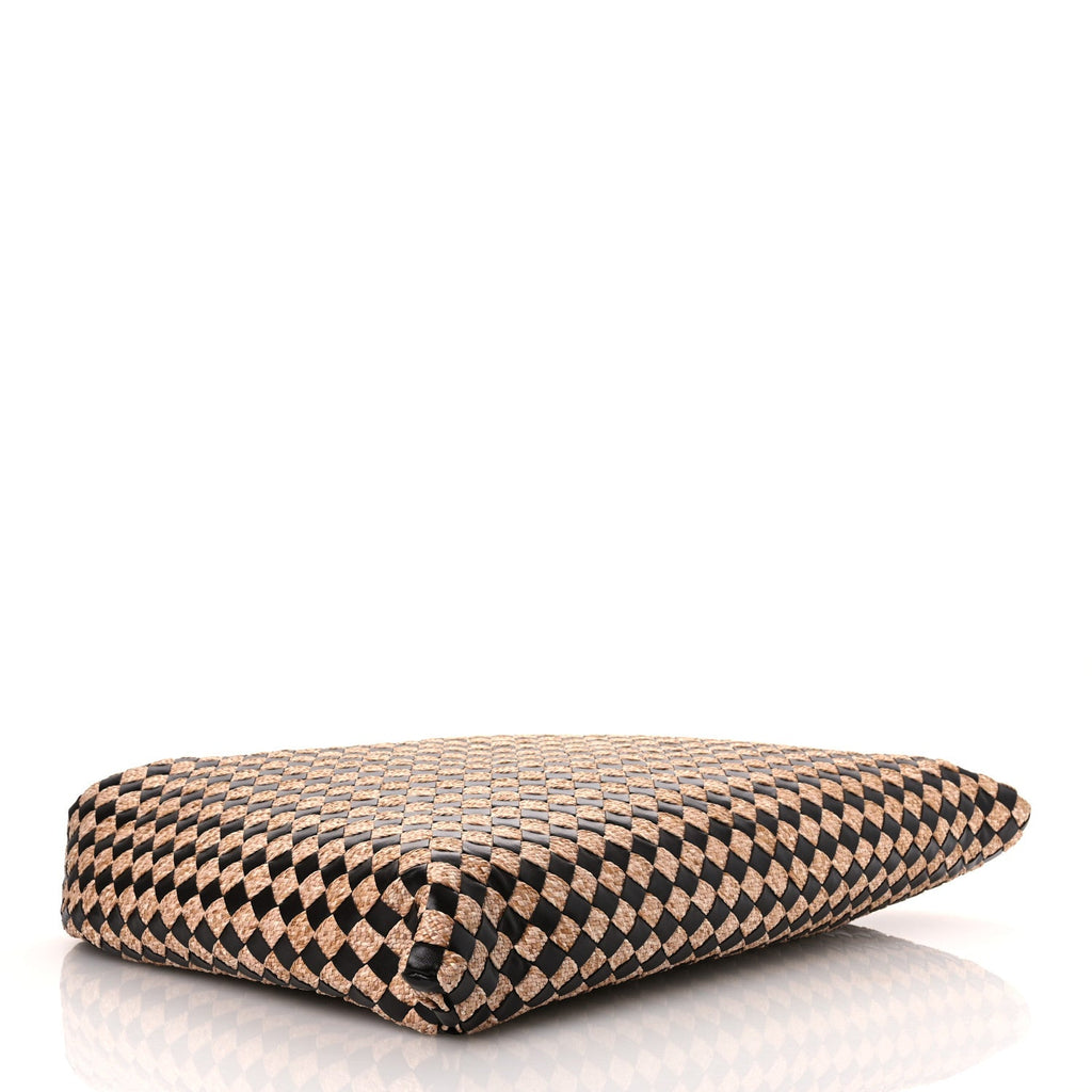 Bottega Veneta Nappa Raffia Intrecciato Large Hop Fondant Natural