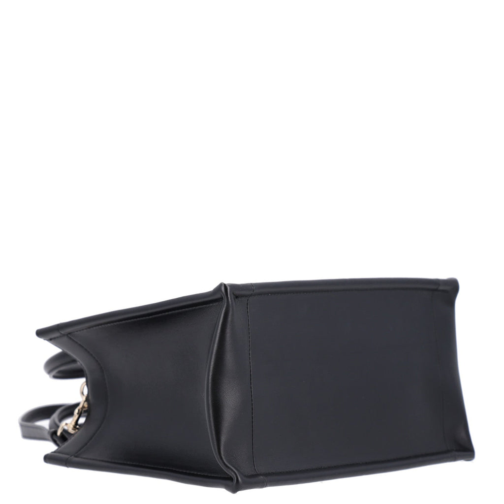 Dior Calfskin Macro Cannage Small Book Tote Black
