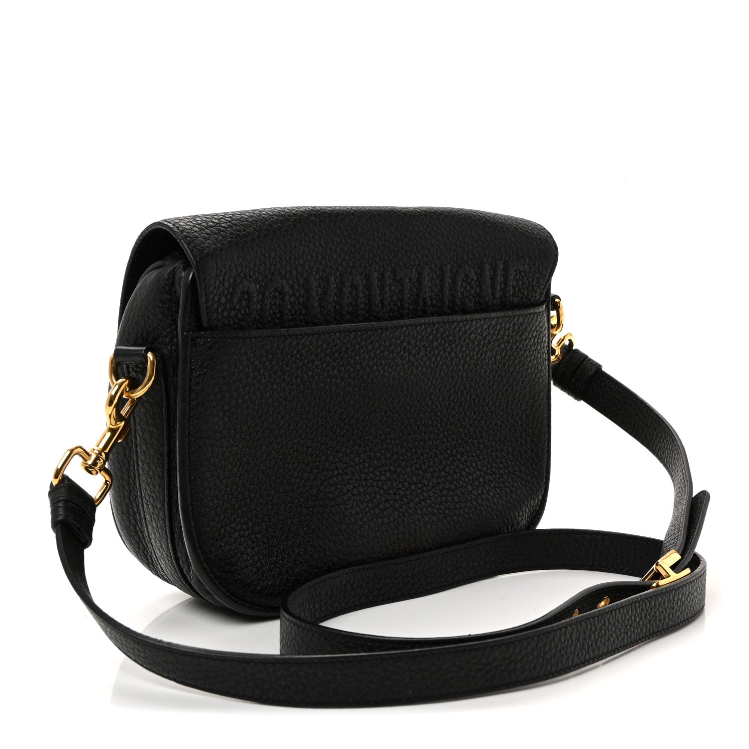Dior Grained Calfskin Medium Bobby Flap Black