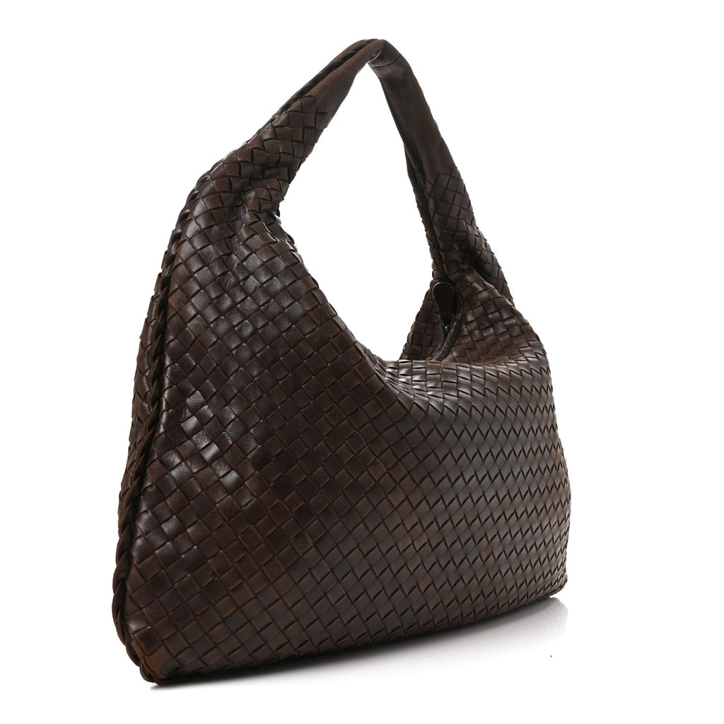 Bottega Veneta Nappa Intrecciato Large Veneta Hobo Ebano
