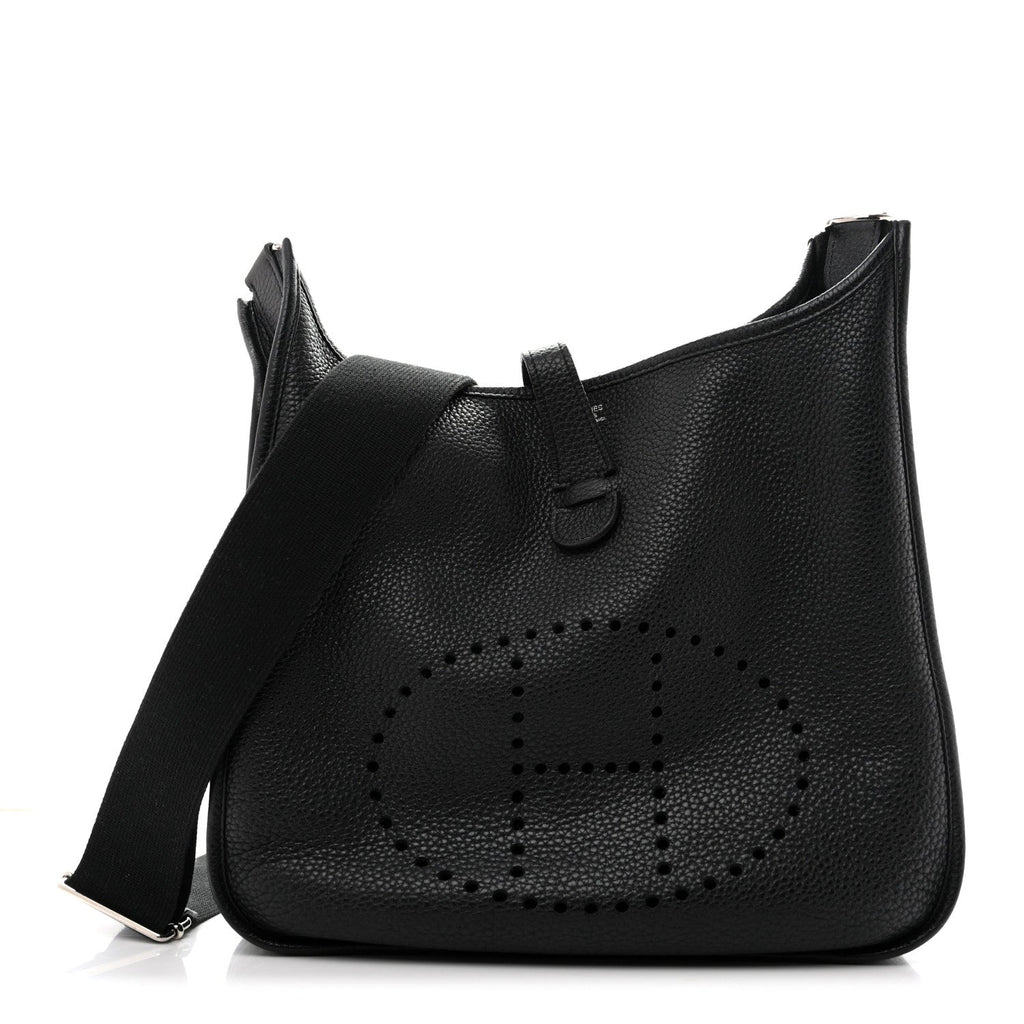 Hermès Taurillon Clemence EVELYNE III GM Black