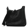Hermès Taurillon Clemence EVELYNE III GM Black