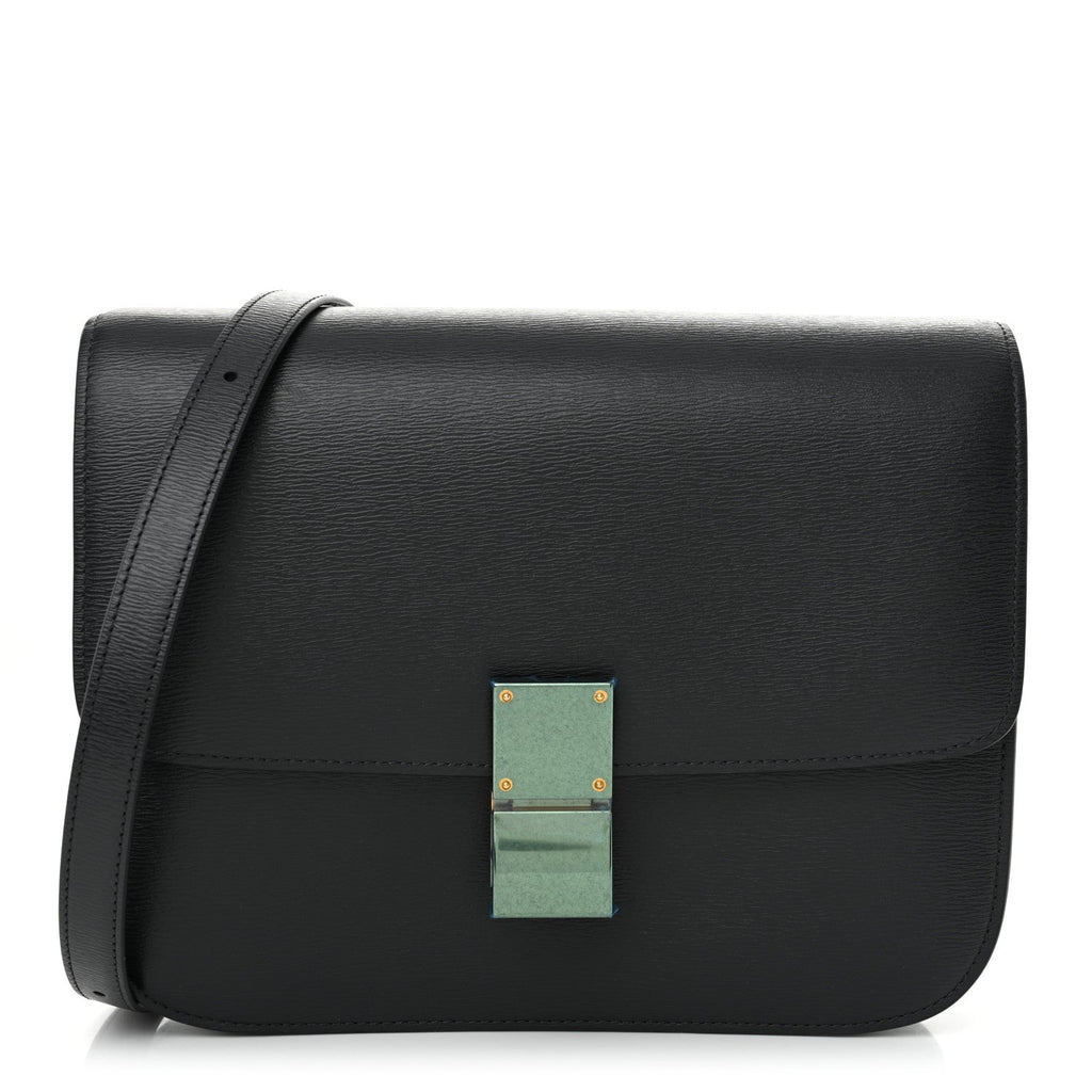 Celine Liege Calfskin Medium Classic Box Flap Bag Anthracite