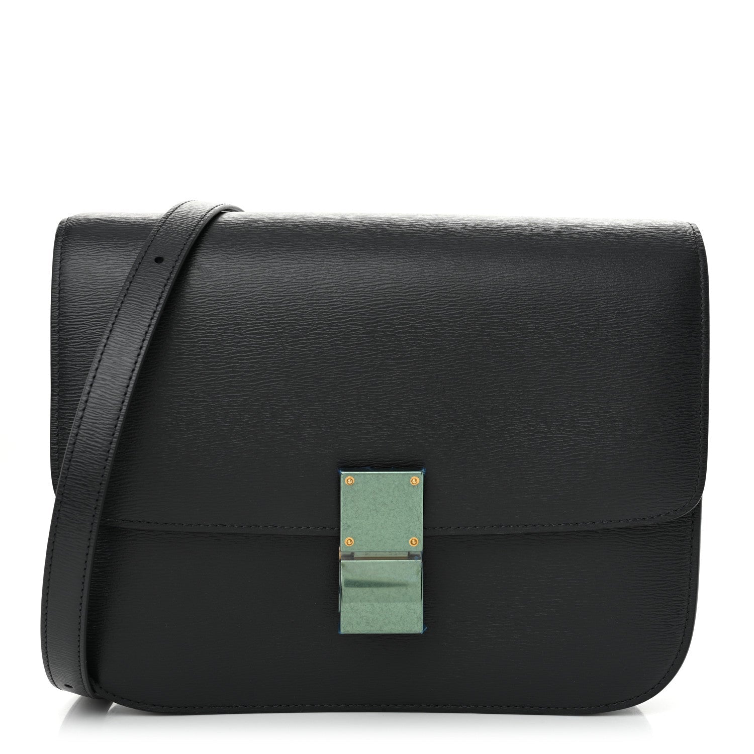 Celine Liege Calfskin Medium Classic Box Flap Bag Anthracite