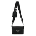 Prada Saffiano City Calf Mini Envelope Bag Black