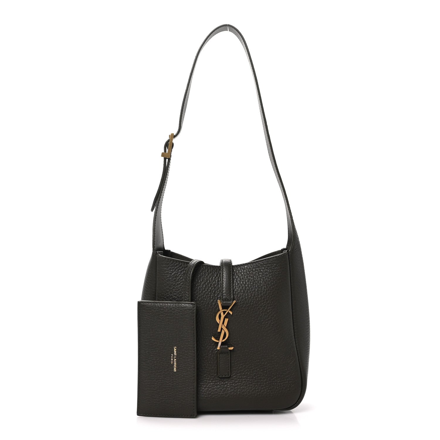 Saint Laurent Grained Deerskin Baby Supple Le 5 A 7 Hobo Light Musk