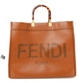 Fendi Vitello King Plexiglass Large Fendi Sunshine Shopper Tote Cuoio