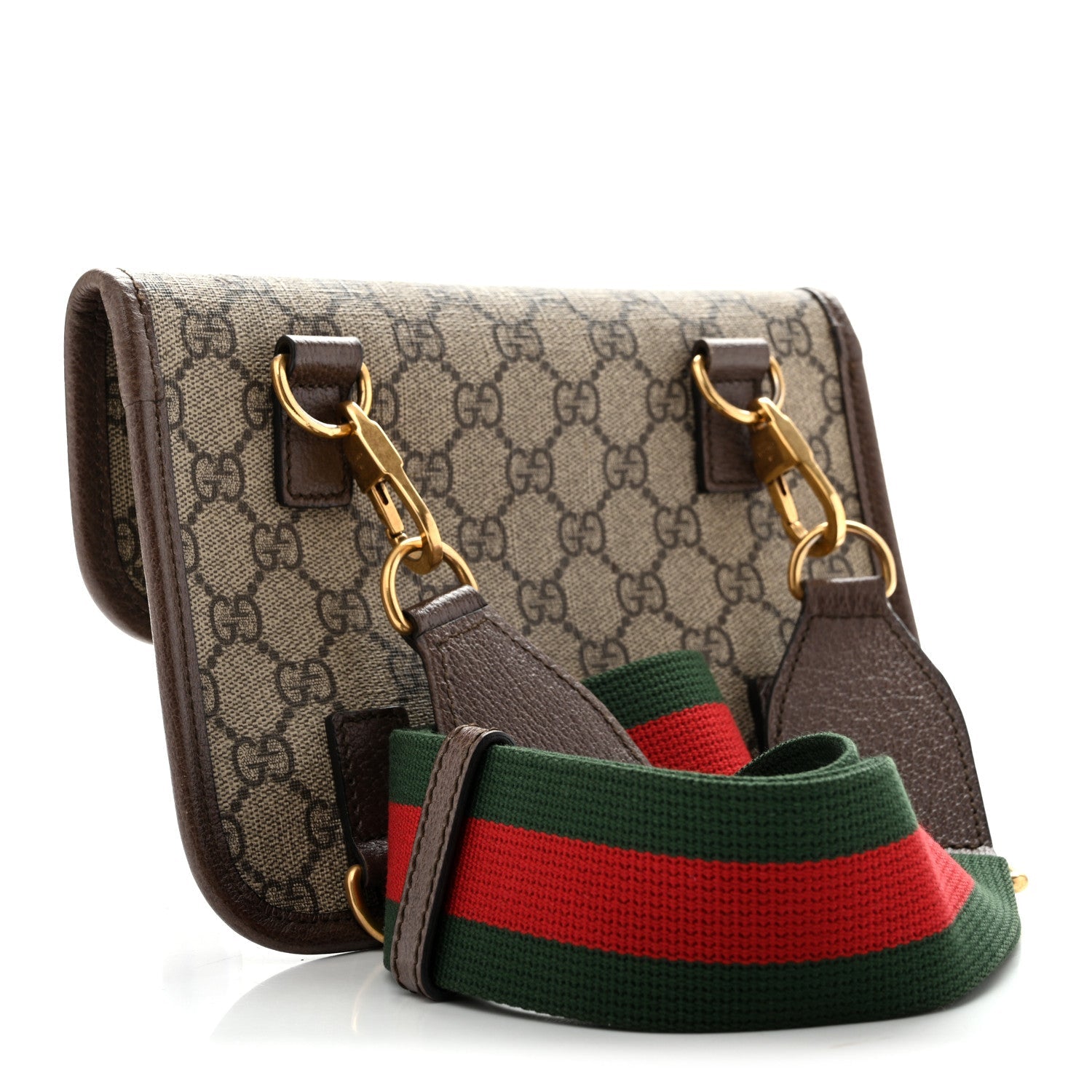 Gucci GG Supreme Web Totem Three Piece Monogram Shoulder Bag Beige New Acero