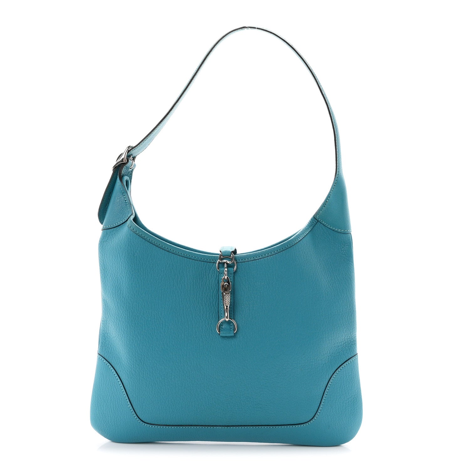 Hermès Chevre De Coromandel Trim II 31 Shoulder Bag Turquoise