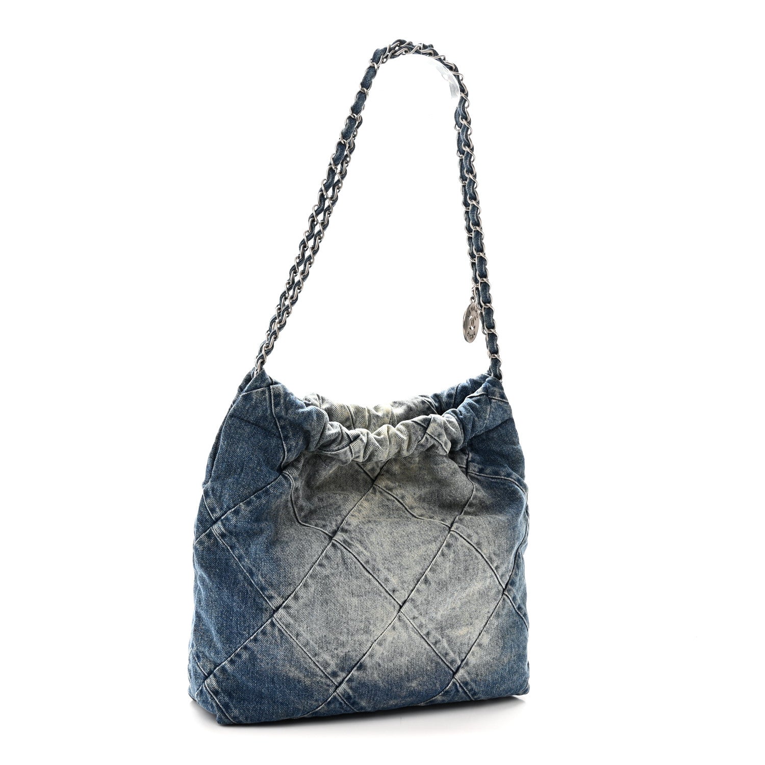 Chanel Denim Quilted Small Chanel 22 Blue