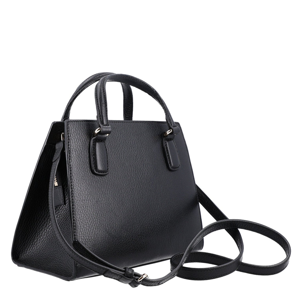 Gucci Pebbled Calfskin Medium Soho Top Handle Satchel Black