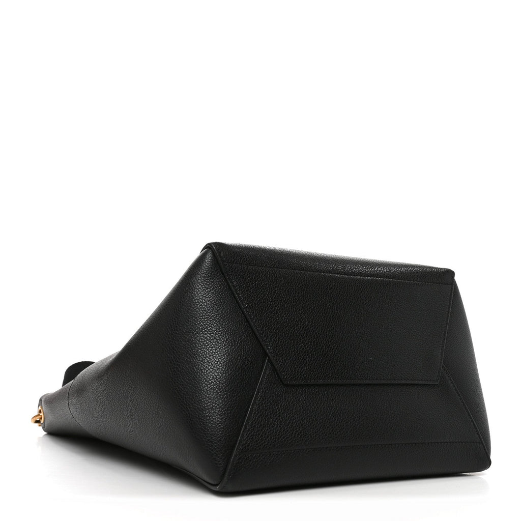 Celine Soft Grained Calfskin Sangle Bucket Bag Black