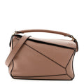 Loewe Grained Calfskin Small Puzzle Bag Dark Blush