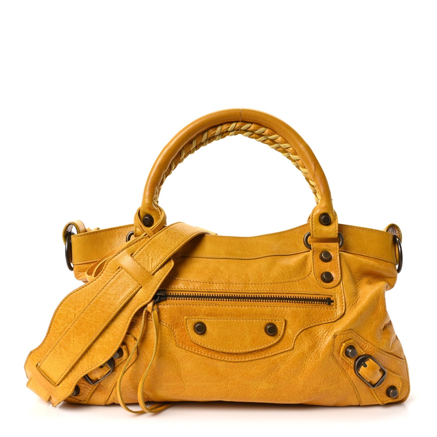 Balenciaga Agneau Classic Hardware First Moutarde