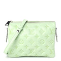 Louis Vuitton Lambskin Embossed Monogram Coussin BB Green
