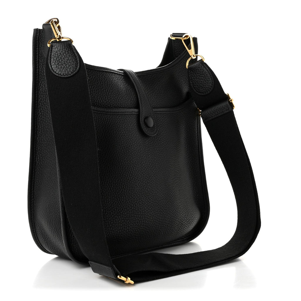 Hermès Taurillon Clemence Evelyne III PM Black