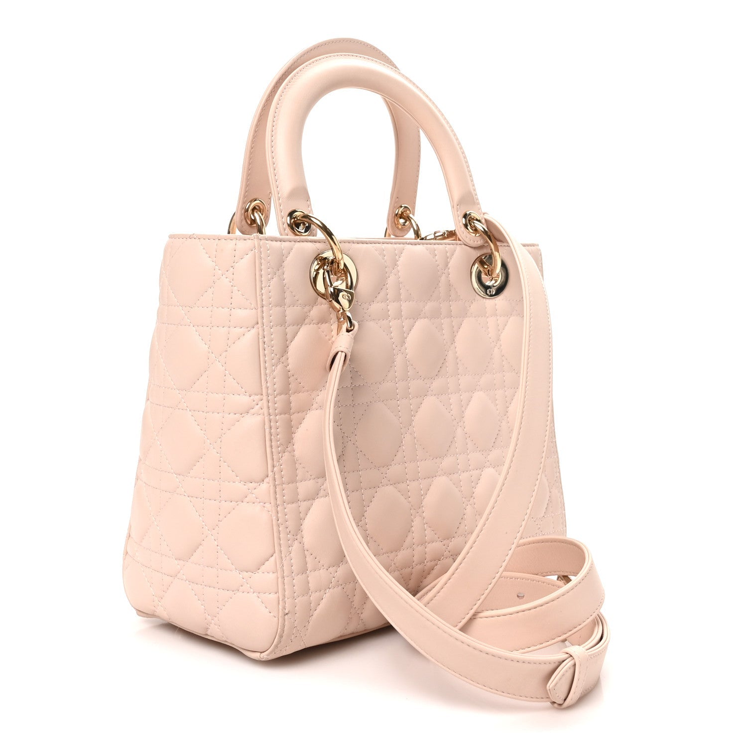 Dior Lambskin Cannage Medium Lady Dior Light Pink