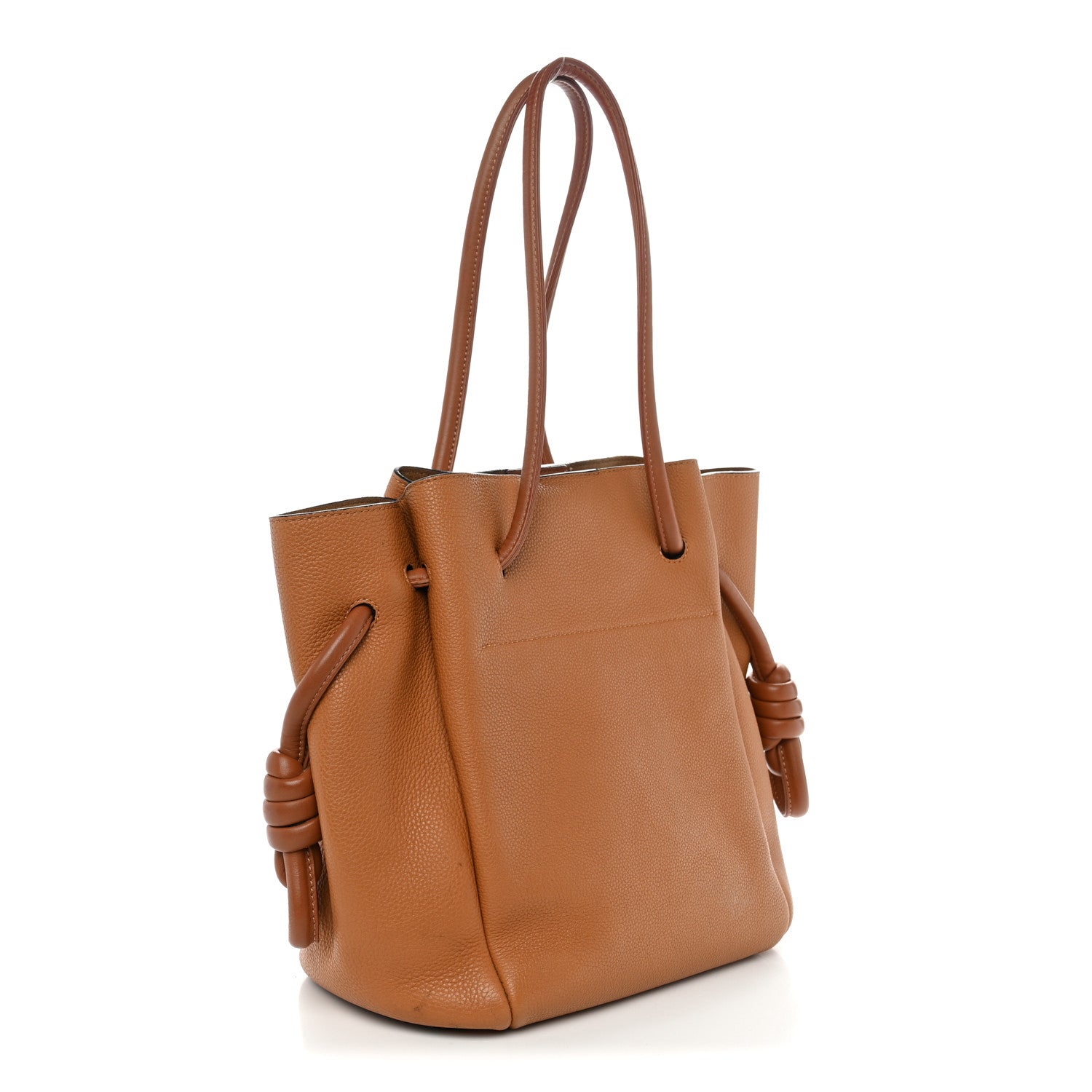 Loewe Calfskin Small Flamenco Knot Bag Caramel