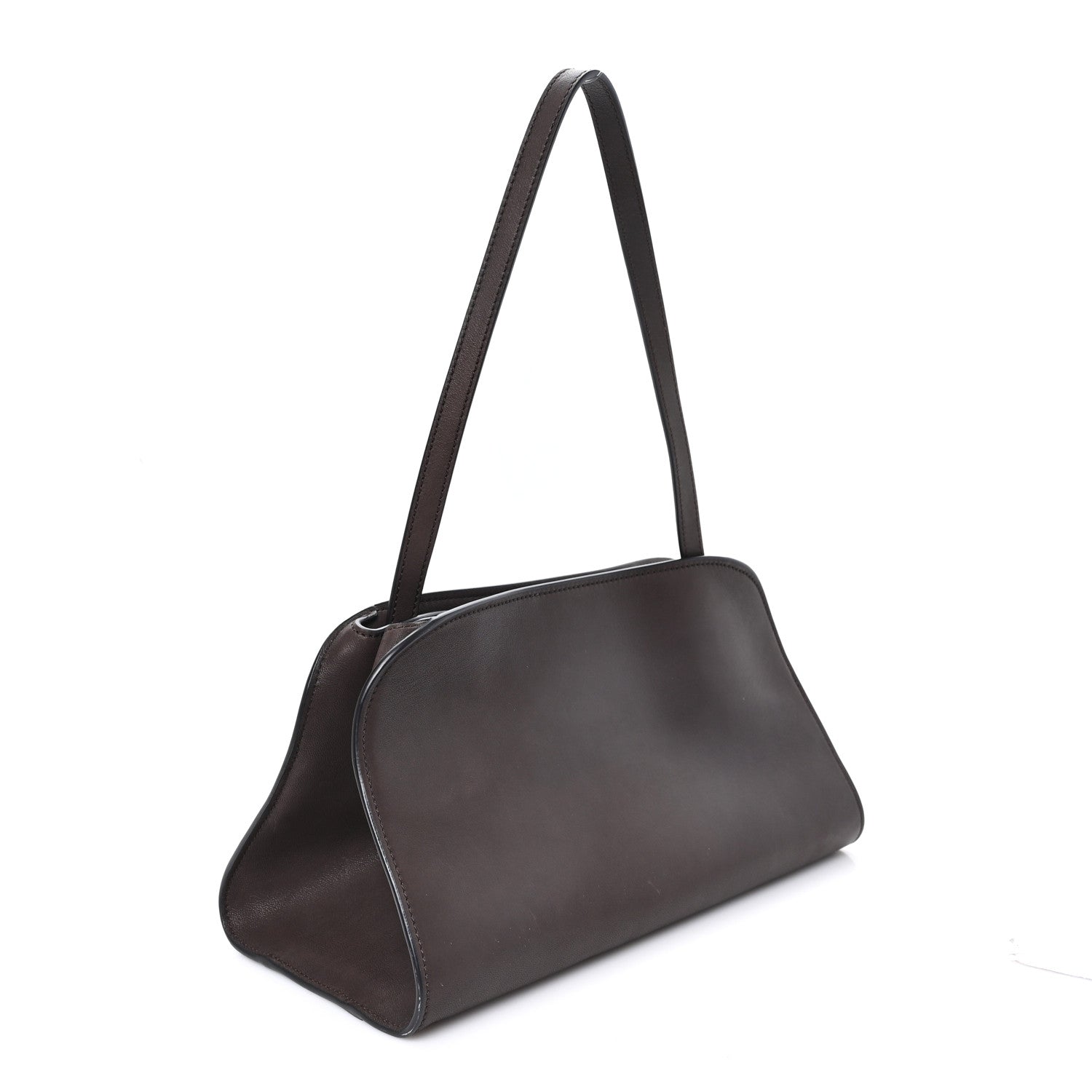 The Row Smooth Calfskin Peggy Bag Chestnut