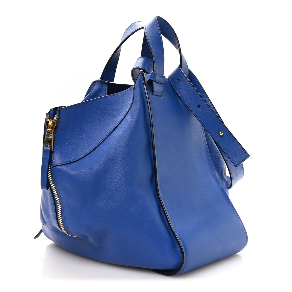 Loewe Calfskin Medium Hammock Shoulder Bag Electric Blue Electric Blue
