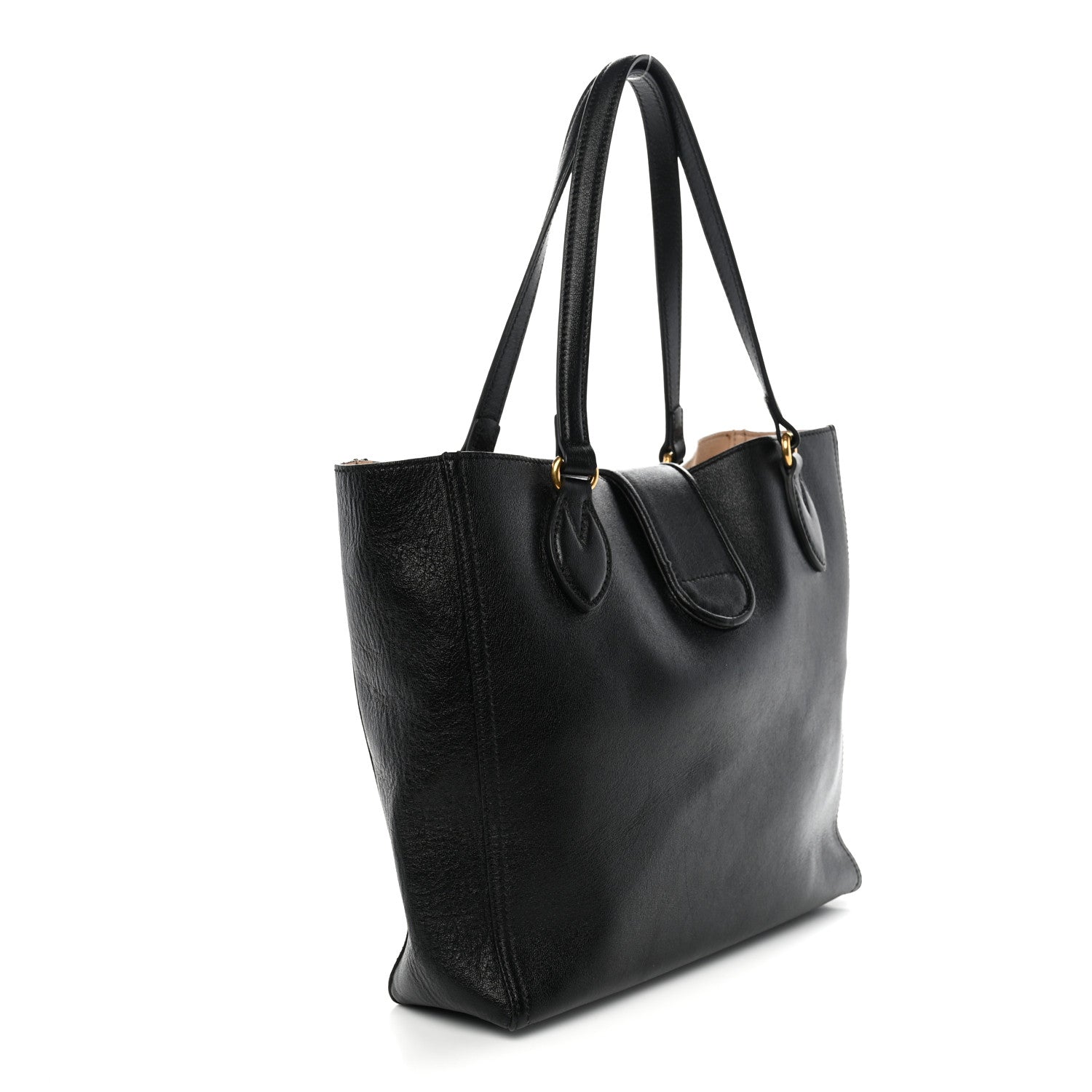Gucci New Sakai Calfskin Lux Small Dahlia Tote Black